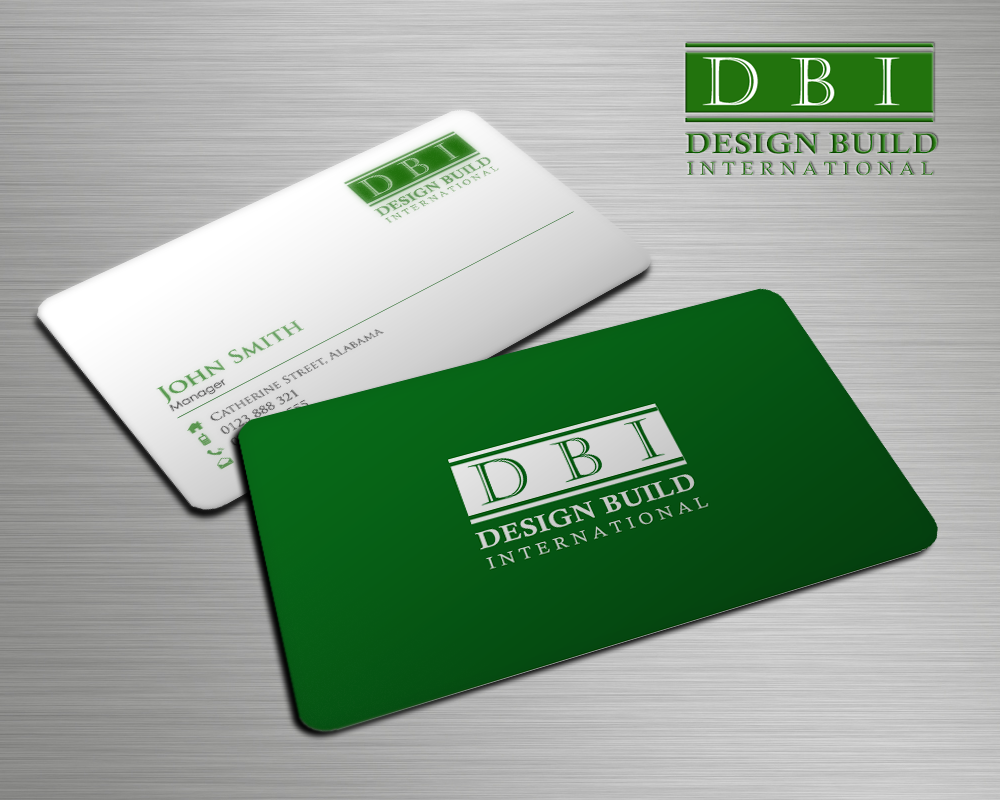 Visitenkarten-Design von Sarah Mathews für Design Build International, Inc | Design #1196864