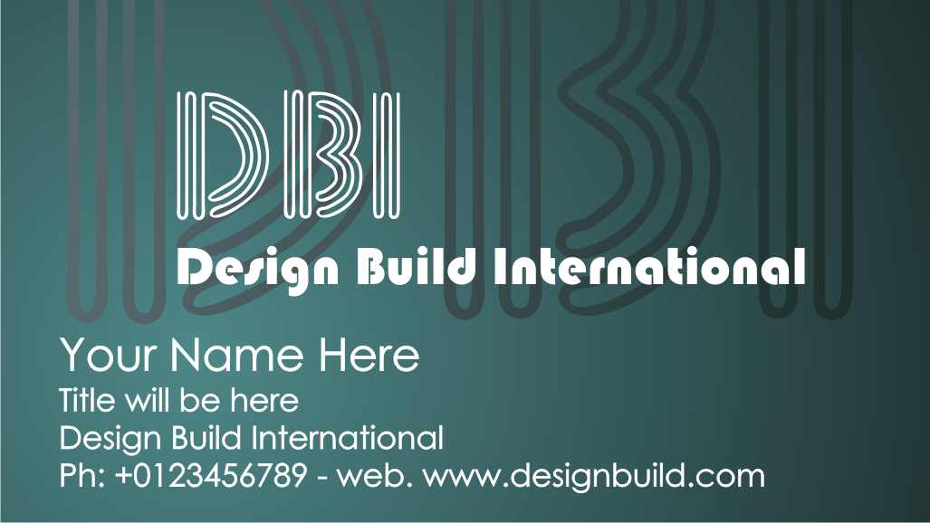 Business Card Design by kasunaaa for Design Build International, Inc | Design #1199333