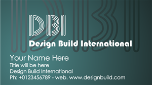 Design de Carte de Visite par kasunaaa pour Design Build International, Inc | Design #1199333