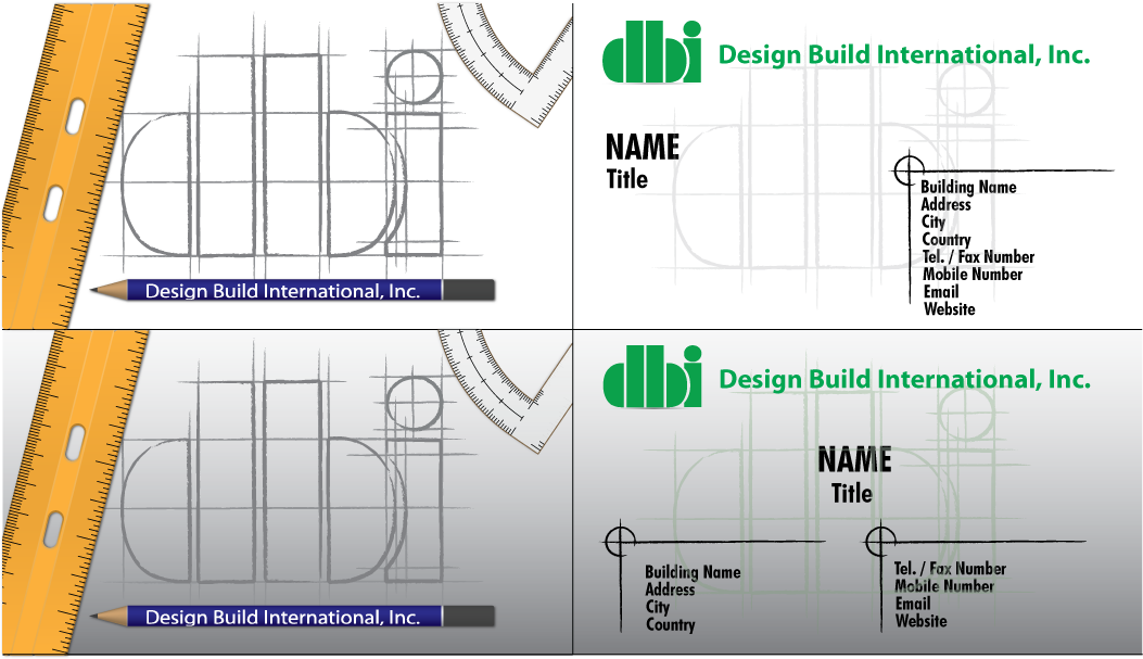 Business Card Design by niquei for Design Build International, Inc | Design #1194533