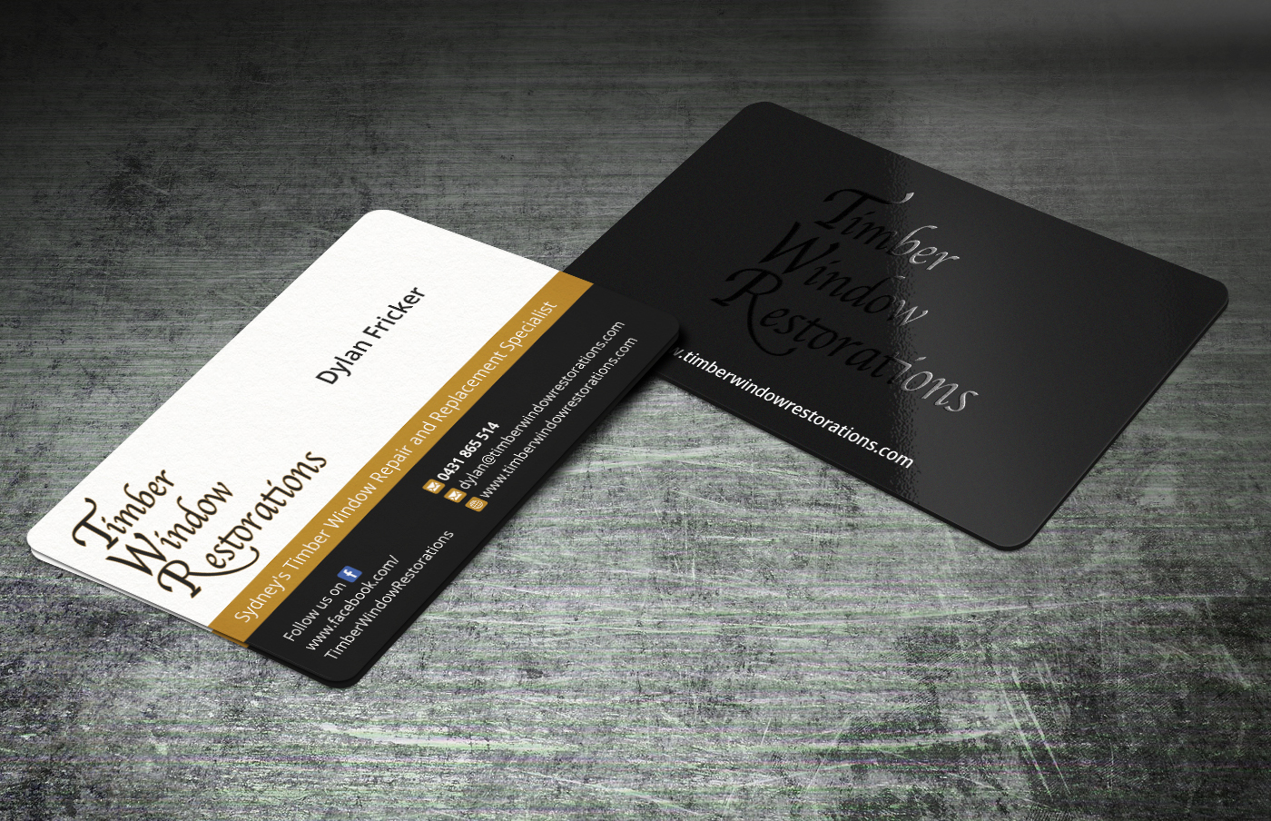 Business Card Design by Nelsur for Timber Window Restorations | Design #4249343