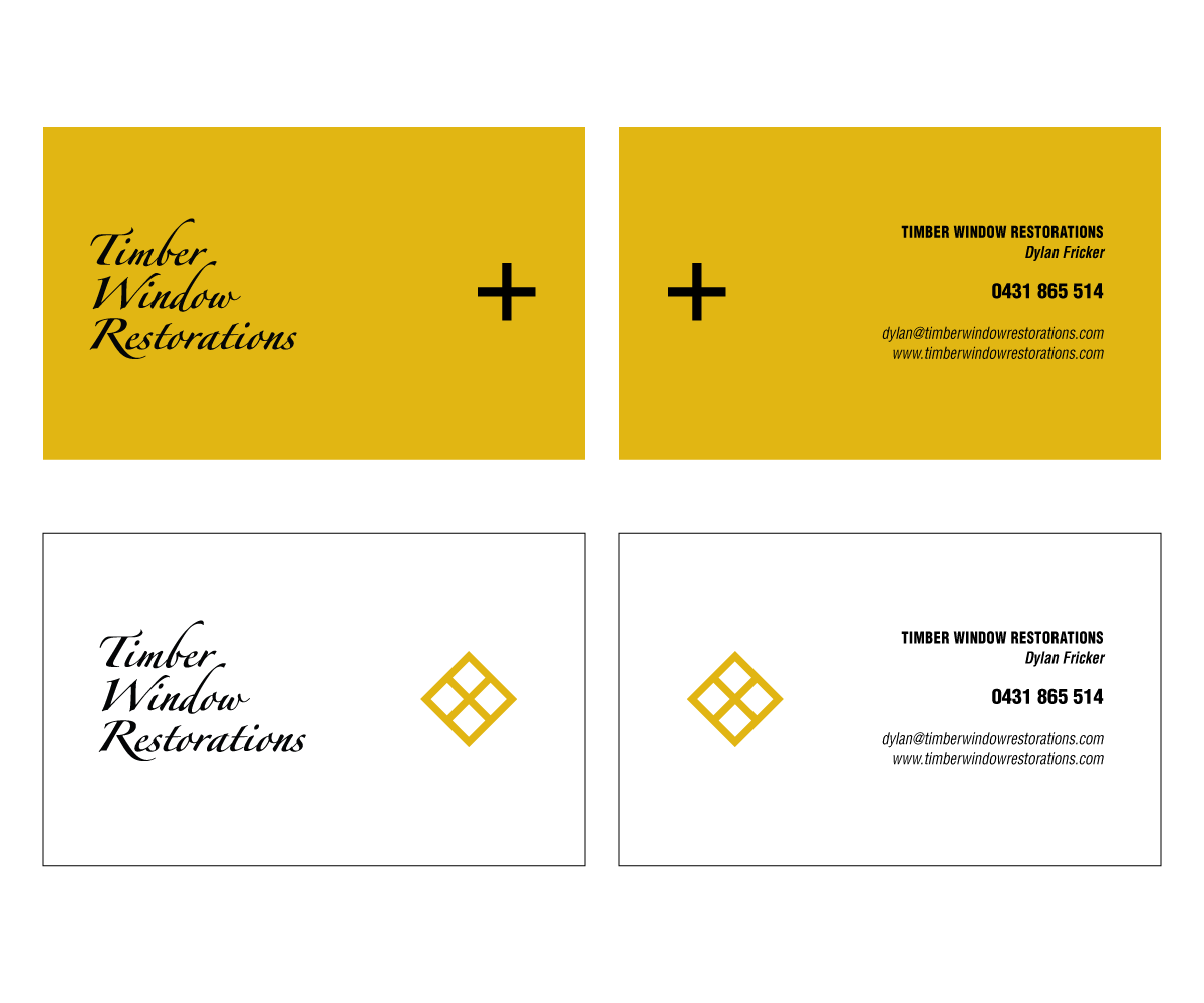 Business Card Design by JamesWatson for Timber Window Restorations | Design #4218504