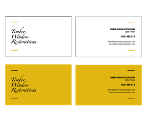 Business Card Design by JamesWatson for Timber Window Restorations | Design #4218511