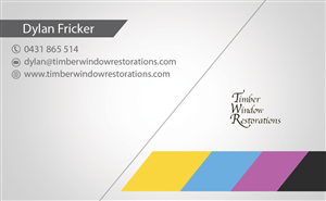 Business Card Design by Roshan Choudhary for Timber Window Restorations | Design #4218156