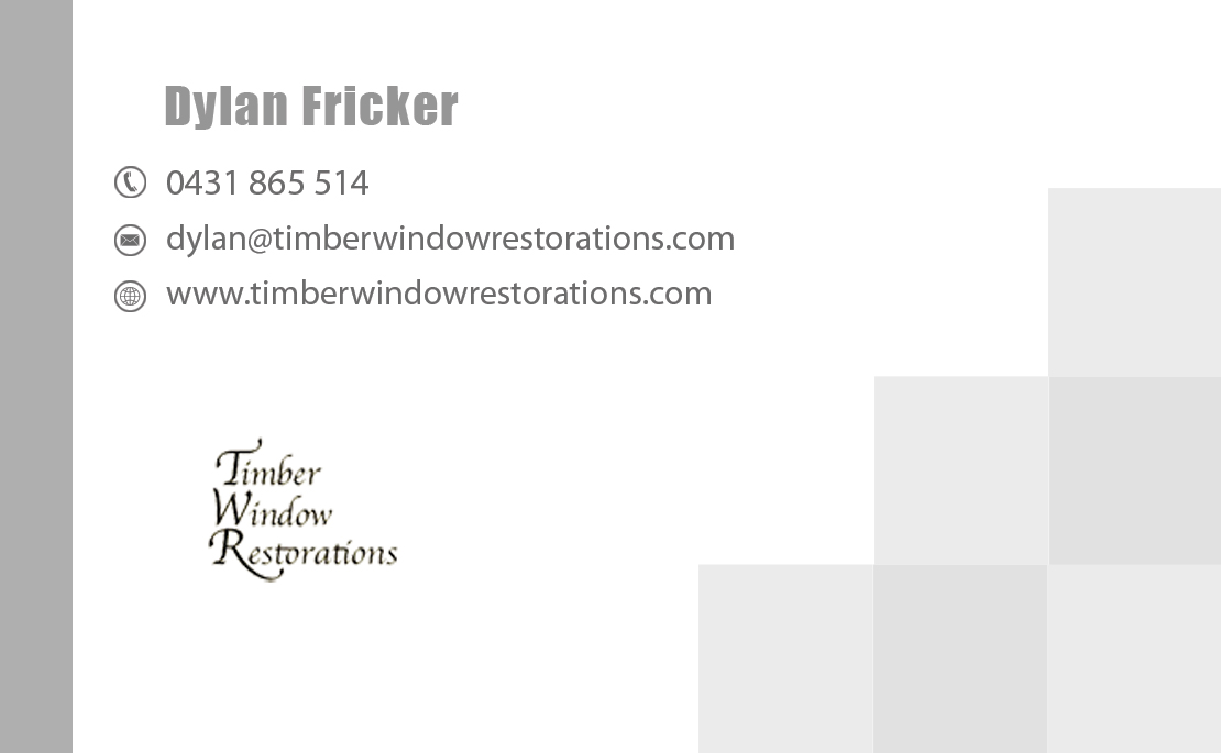 Visitenkarten-Design von Roshan Choudhary für Timber Window Restorations | Design #4218333