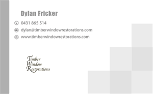 Design de Carte de Visite par Roshan Choudhary pour Timber Window Restorations | Design : #4218333