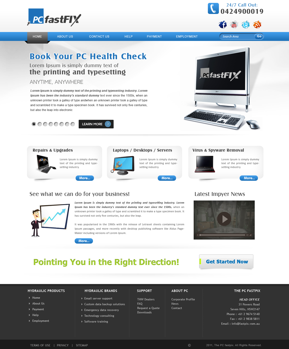 Diseño Wordpress por webxvision para PC fastFIX | Diseño #1223562