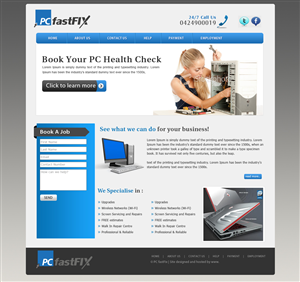 Wordpress Design by webxvision for PC fastFIX | Design #1231081