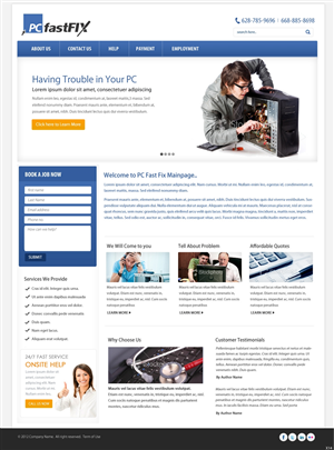 Wordpress Design by pb for PC fastFIX | Design: #1221634