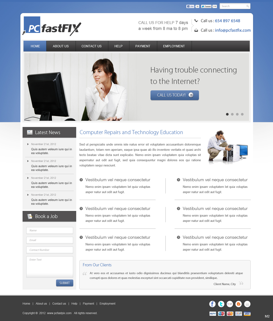 Wordpress Design by pb for PC fastFIX | Design #1224565