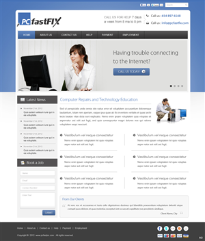 Wordpress Design by pb for PC fastFIX | Design: #1224565