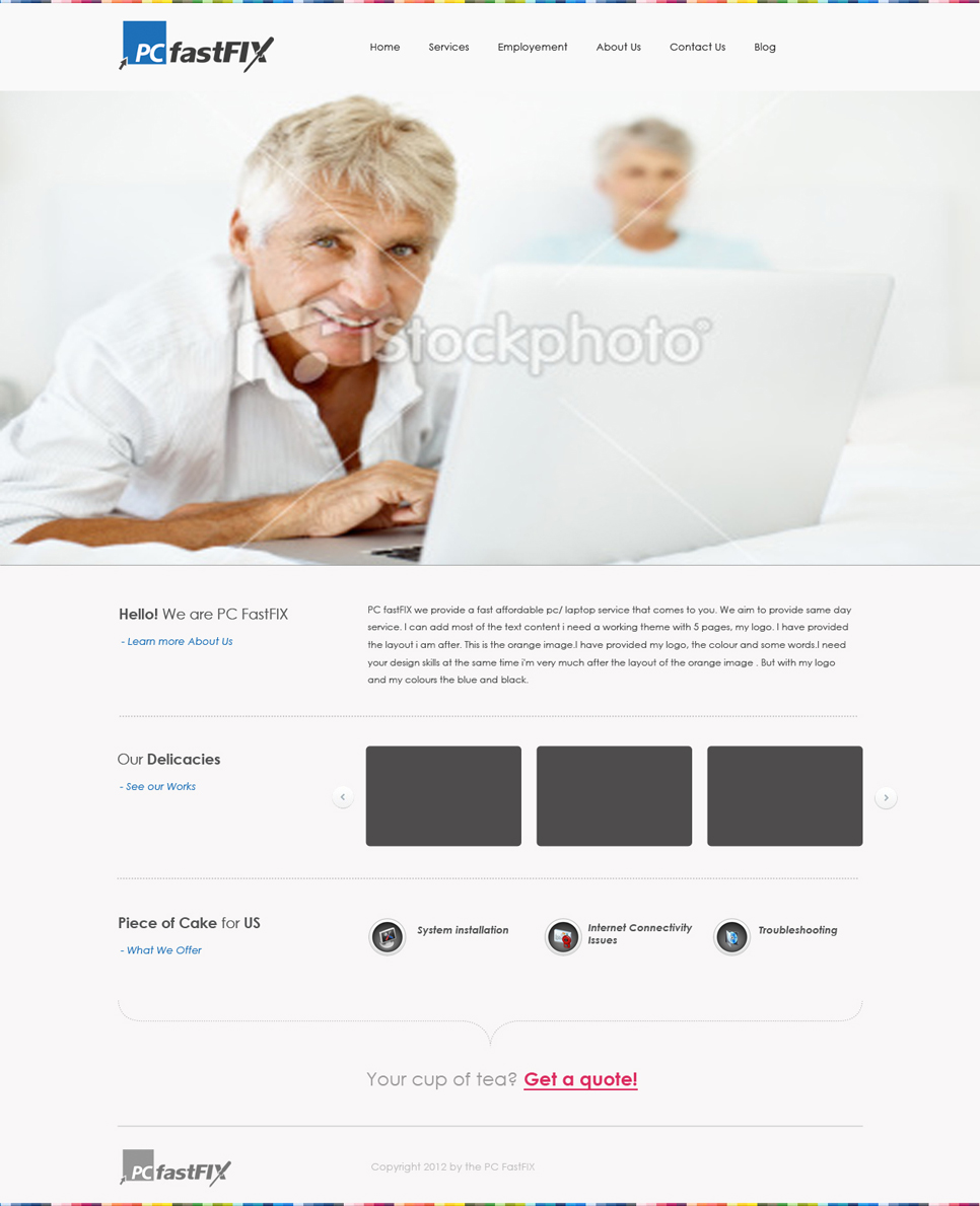 Wordpress Design by Oxygen Creatives for PC fastFIX | Design #1191656