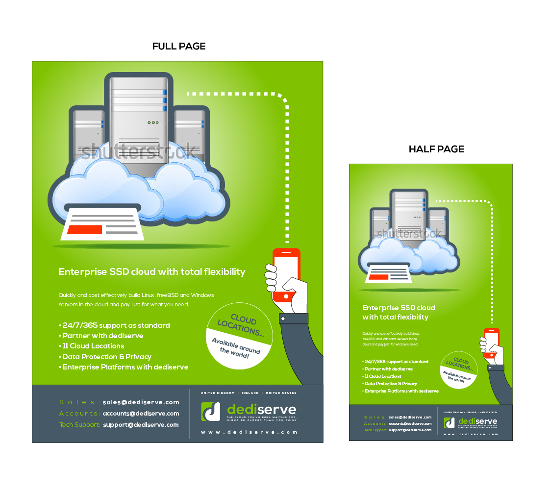 Print-Design von GliderGraphx für DediServe Ltd | Design #4253338