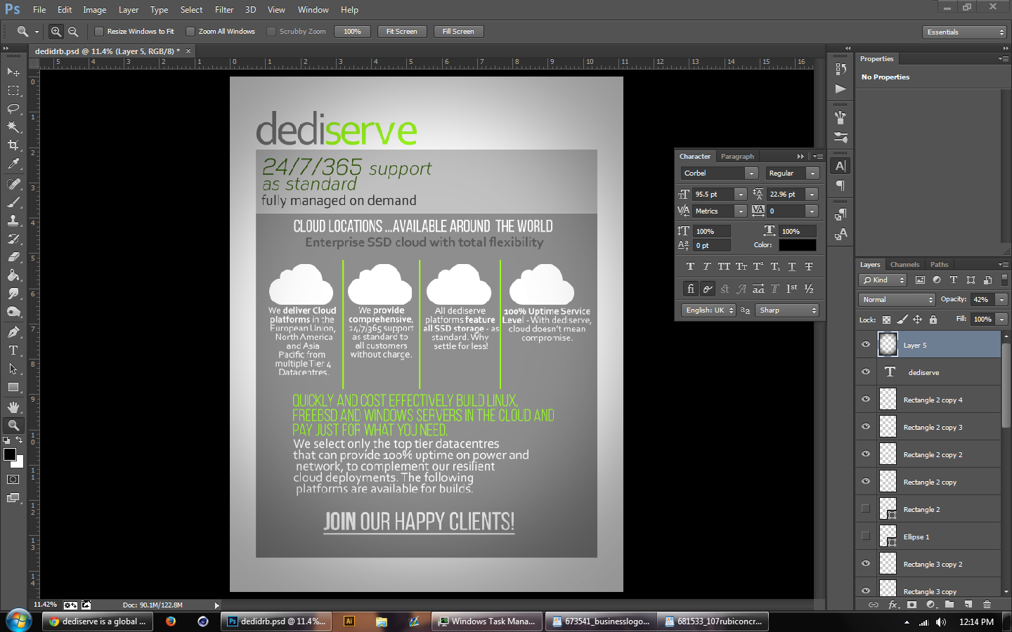 Print Design by Jibz.k for DediServe Ltd | Design #4233213