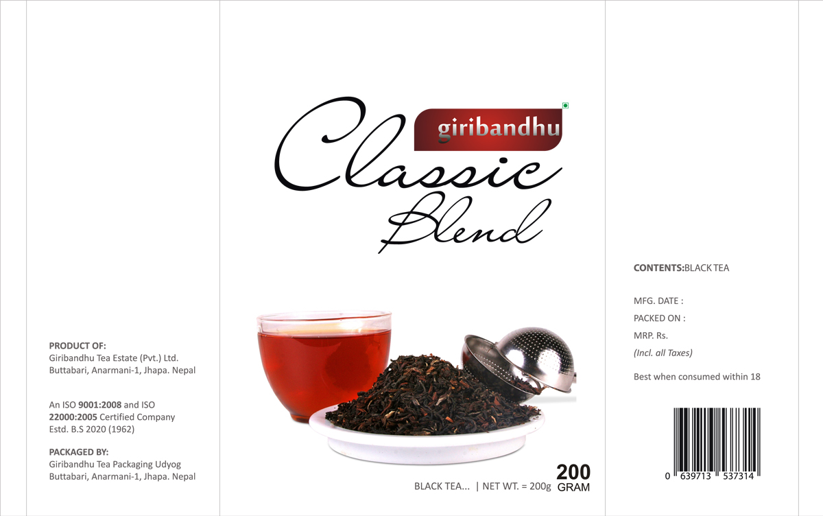 Packaging Design by roopaljain for Giribandhu Tea Estate (Pvt.) Ltd. | Design #1196244