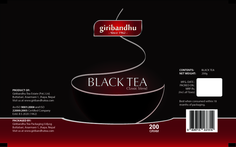 Packaging Design by Boris for Giribandhu Tea Estate (Pvt.) Ltd. | Design #1193718
