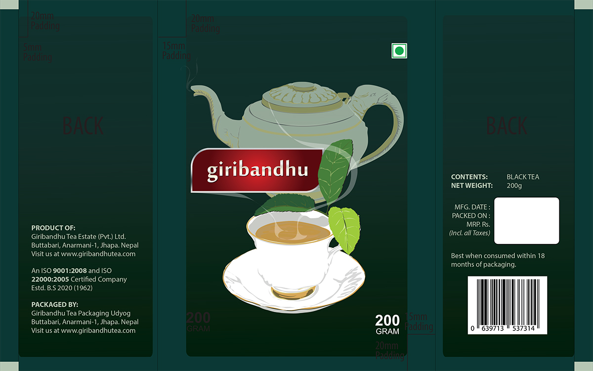Packaging Design by Ghostlytri0 for Giribandhu Tea Estate (Pvt.) Ltd. | Design #1202991