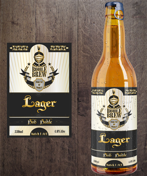 Home brewer beer bottle label | Label Design by ART DEPOT