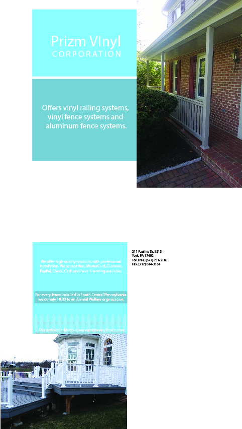 Postcard Design by Aguafieta for Prizm Vinyl Corporation | Design #4264245