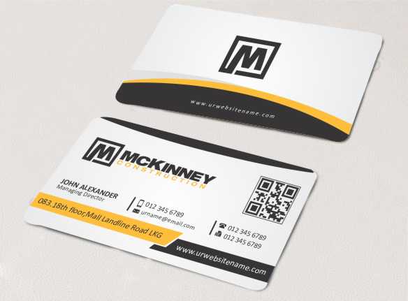 Business Card Design by AwsomeD for McKinney Construction | Design #4259205