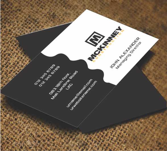 Diseño de Tarjeta de Presentación por AwsomeD para McKinney Construction | Diseño #4259212
