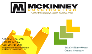 Business Card Design by crizchuck for McKinney Construction | Design: #4239430