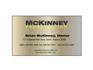 Design de Carte de Visite par lana pour McKinney Construction | Design #4267979