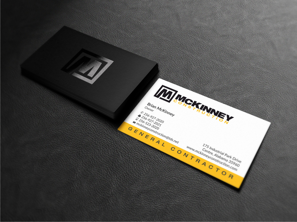 Diseño de Tarjeta de Presentación por Atvento Graphics para McKinney Construction | Diseño #4272563