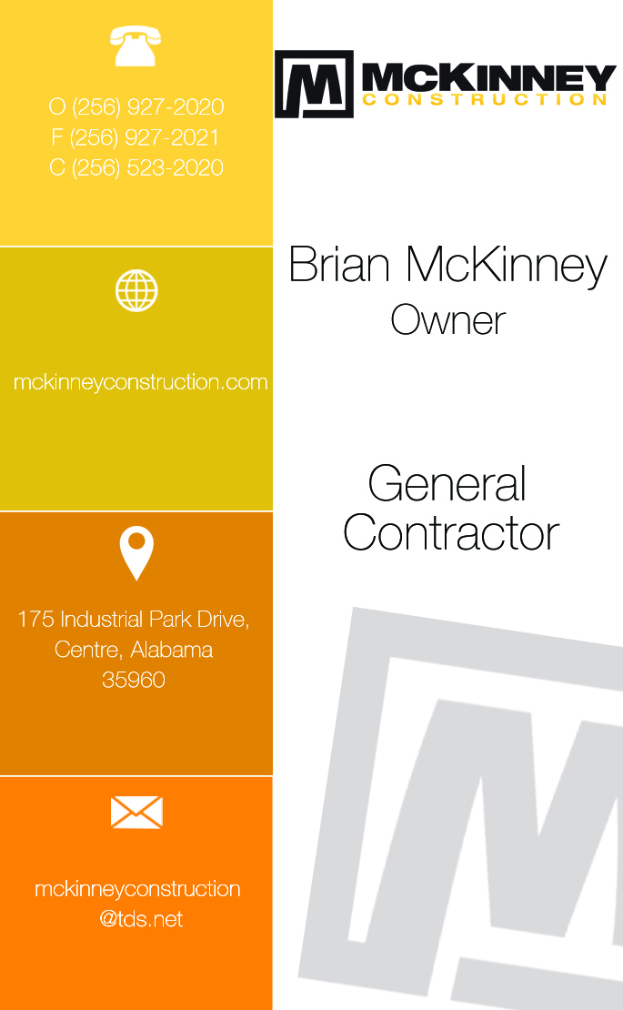 Business Card Design by Cherisse for McKinney Construction | Design #4269612