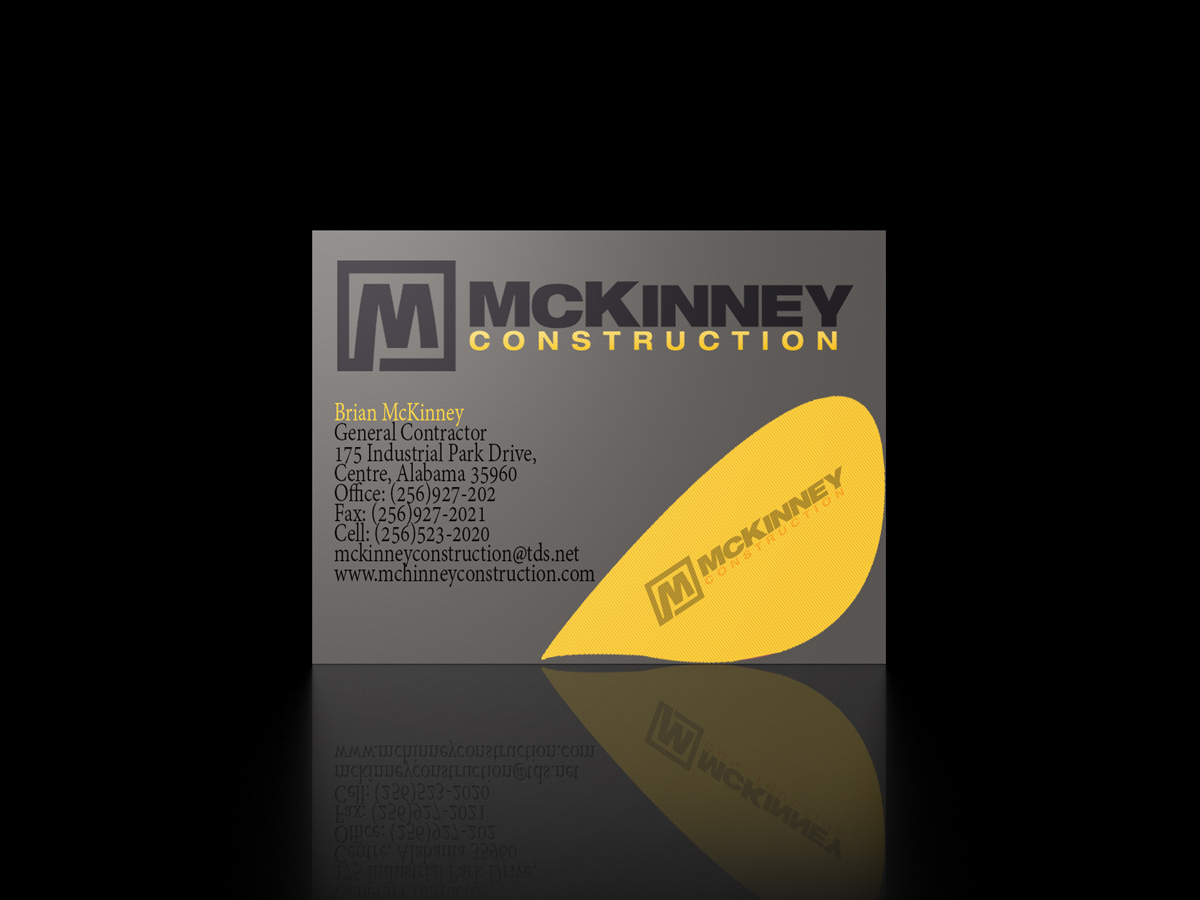 Business Card Design by ykbmys for McKinney Construction | Design #4257032