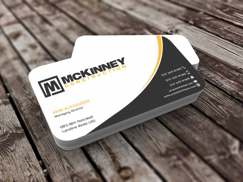 Design de Carte de Visite par szabist pour McKinney Construction | Design #4265385