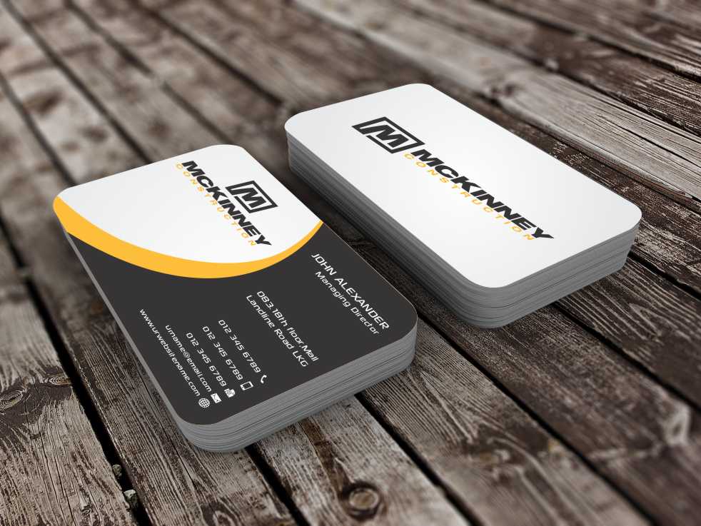 Business Card Design by szabist for McKinney Construction | Design #4265394
