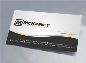 Business Card Design by szabist for McKinney Construction | Design: #4265396
