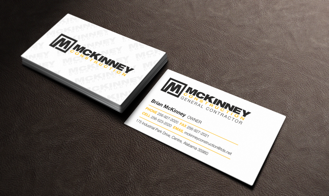 Business Card Design by HYPdesign for McKinney Construction | Design #4252883