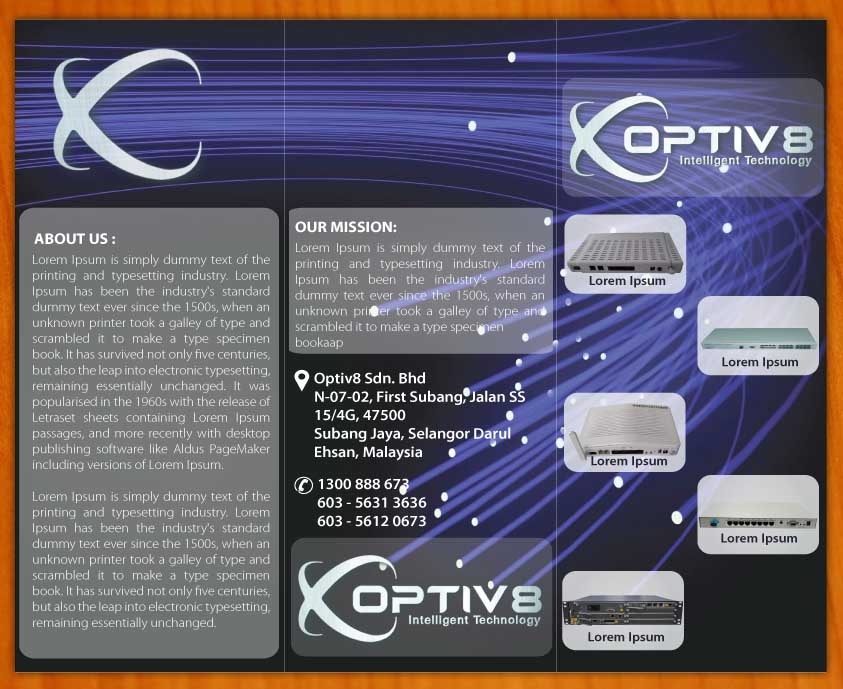 Diseño de Brochure por Sbss para Optiv8 Sdn Bhd | Diseño #4253313