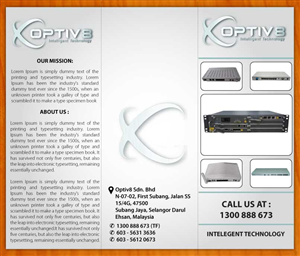 Brochure Design by Sbss for Optiv8 Sdn Bhd | Design: #4253328