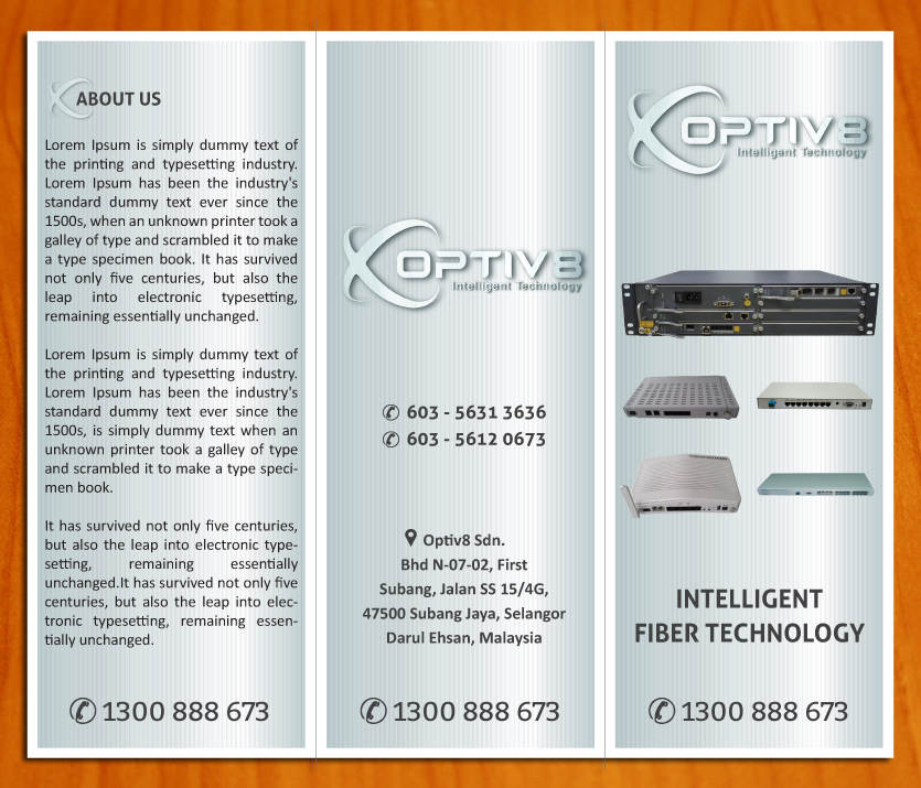 Brochure Design by Sbss for Optiv8 Sdn Bhd | Design #4259032