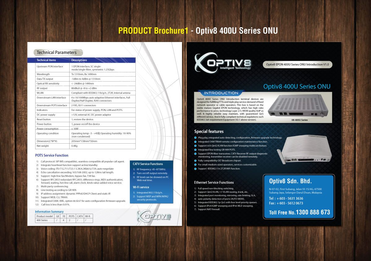 Brochure Design by meet007 for Optiv8 Sdn Bhd | Design #4280979