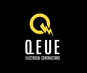 Queue Electrical Contractors | Logo Design by renderman