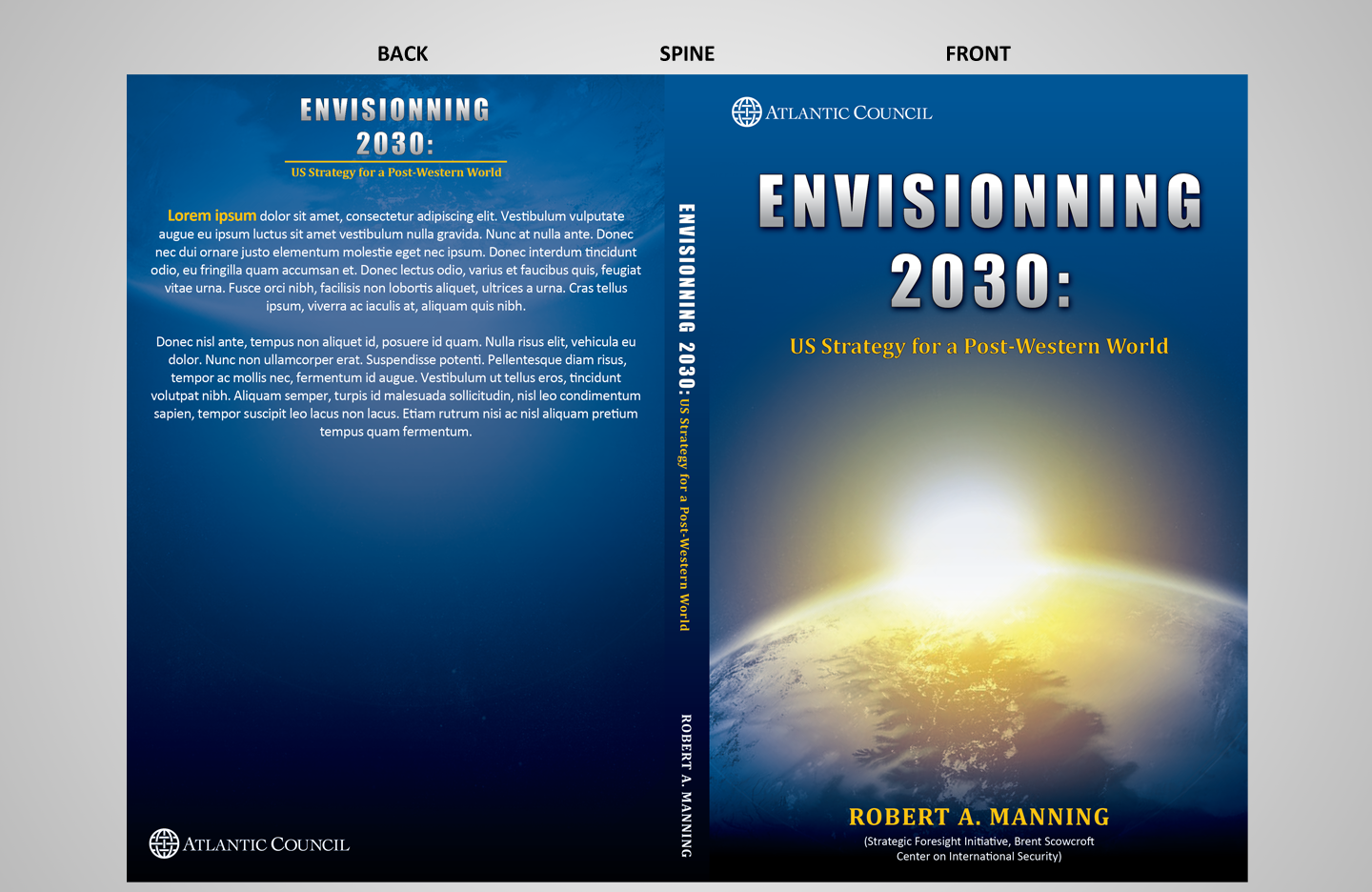 Book Cover Design by Sumit.S for Atlantic Council | Design #1236413