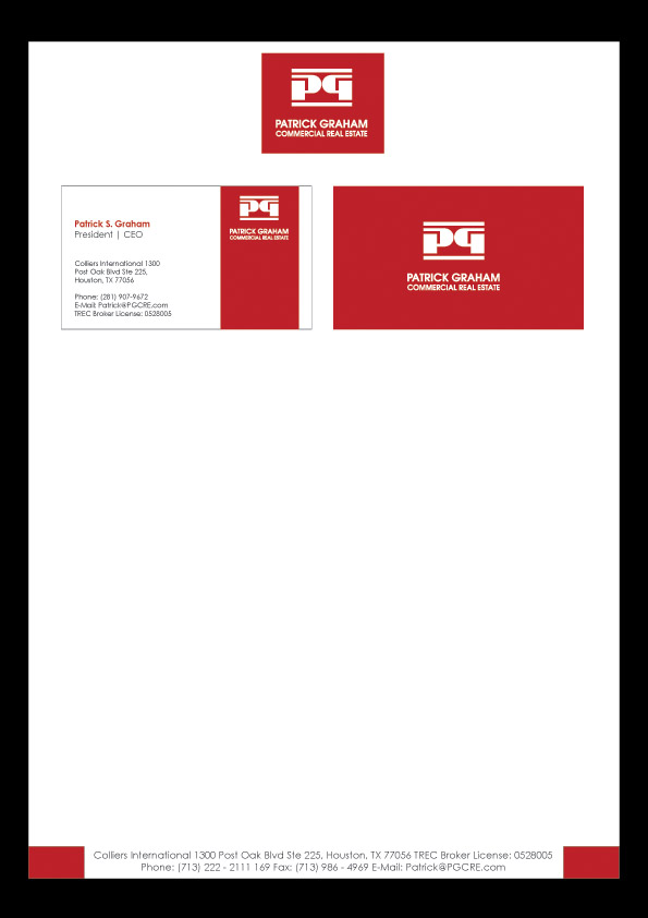 Schreibwaren-Design von Priyo Subarkah für Patrick Graham Commercial Real Estate | Design #172239