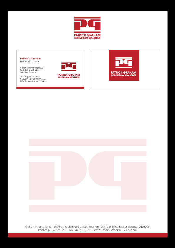 Schreibwaren-Design von Priyo Subarkah für Patrick Graham Commercial Real Estate | Design #172762