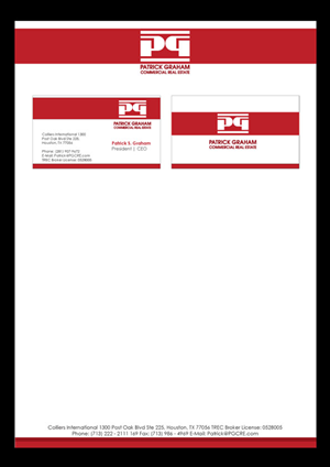 Schreibwaren-Design von Priyo Subarkah für Patrick Graham Commercial Real Estate | Design: #175753