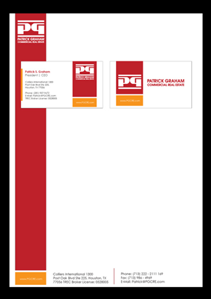 Schreibwaren-Design von Priyo Subarkah für Patrick Graham Commercial Real Estate | Design: #176512