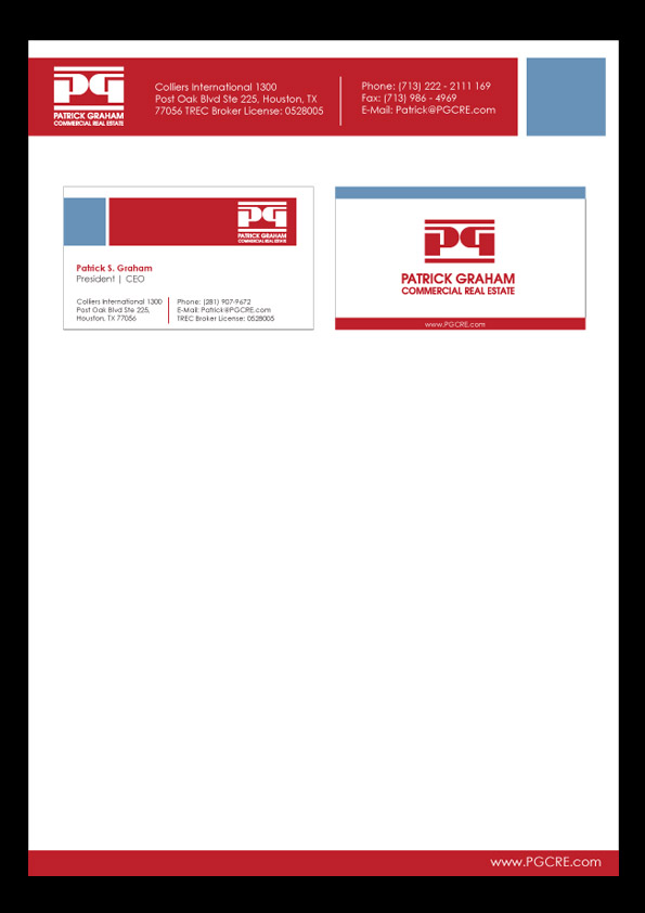 Schreibwaren-Design von Priyo Subarkah für Patrick Graham Commercial Real Estate | Design #182324