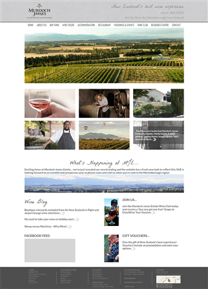 LAYOUT design - home page for a NZ winery - needs to be modern design | Web Design by karolin