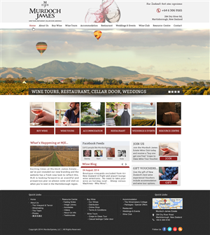 LAYOUT design - home page for a NZ winery - needs to be modern design | Web Design by Sbss