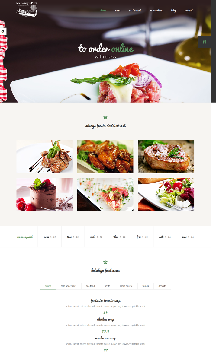 Web Design by tarek_cs for My Family''s Pizza | Design #4273931