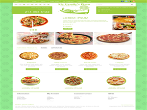 Web Design by GlobalTech for My Family''s Pizza | Design: #4308158