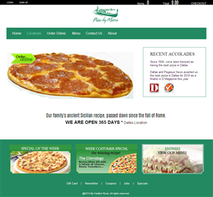 Web Design by coa for My Family''s Pizza | Design: #4283206